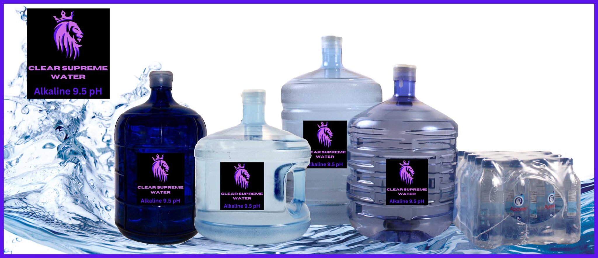 High Alkaline Water 9.5+pH Clear Supreme Water Delivery